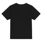 Boys Black Logo T-Shirt, 1, hi-res