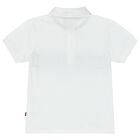 Younger Boys White & Black Logo Polo Shirt, 1, hi-res