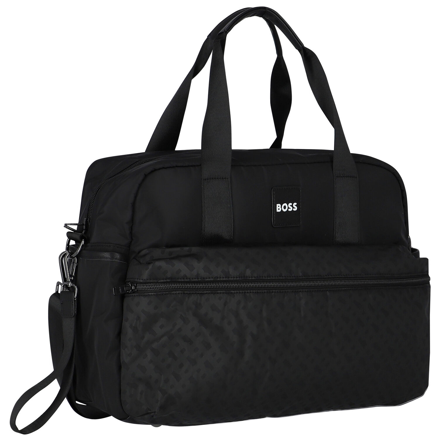 Black Logo Baby Changing Bag, 1, hi-res