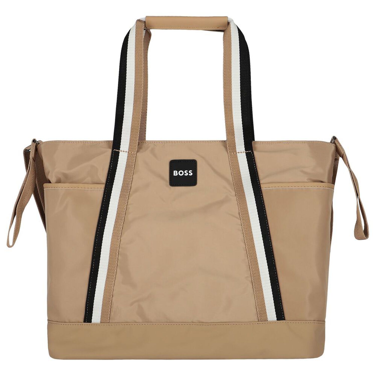 Beige Logo Baby Changing Bag, 1, hi-res