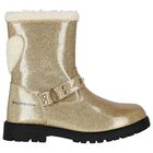 Girls Gold Glitters Boots, 1, hi-res