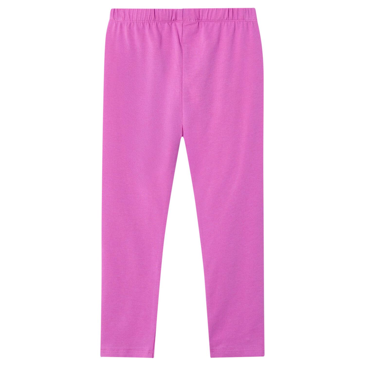 Girls Pink Cotton Leggings, 1, hi-res
