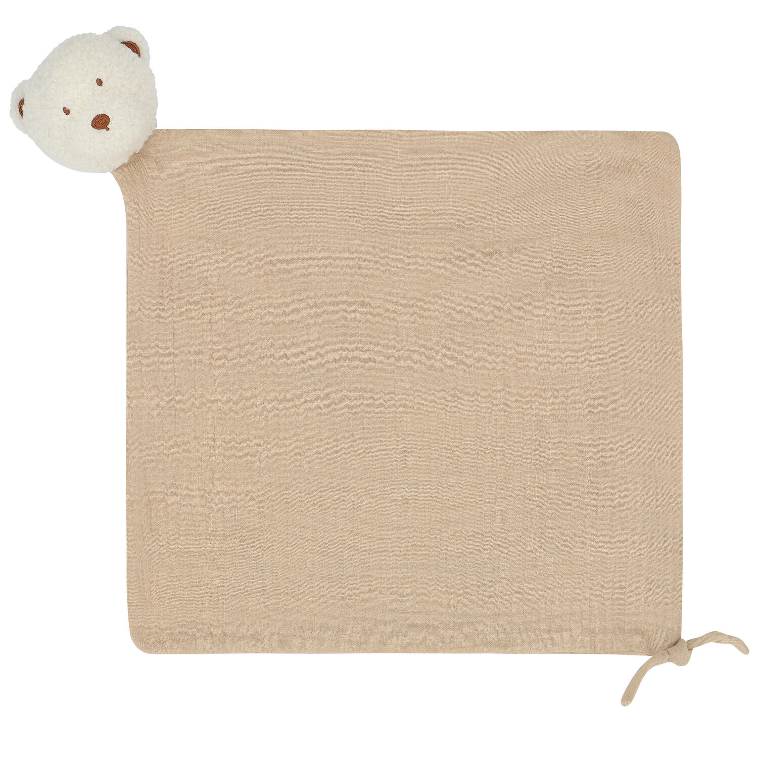 Ivory & Beige Polar Bear Baby Doudou Comforter, 1, hi-res image number null