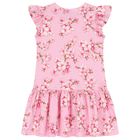 Girls Pink Logo Cherry Blossom Dress, 1, hi-res