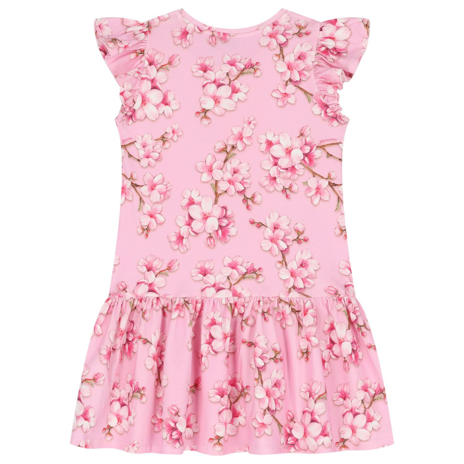 Girls Pink Logo Cherry Blossom Dress, 1, hi-res