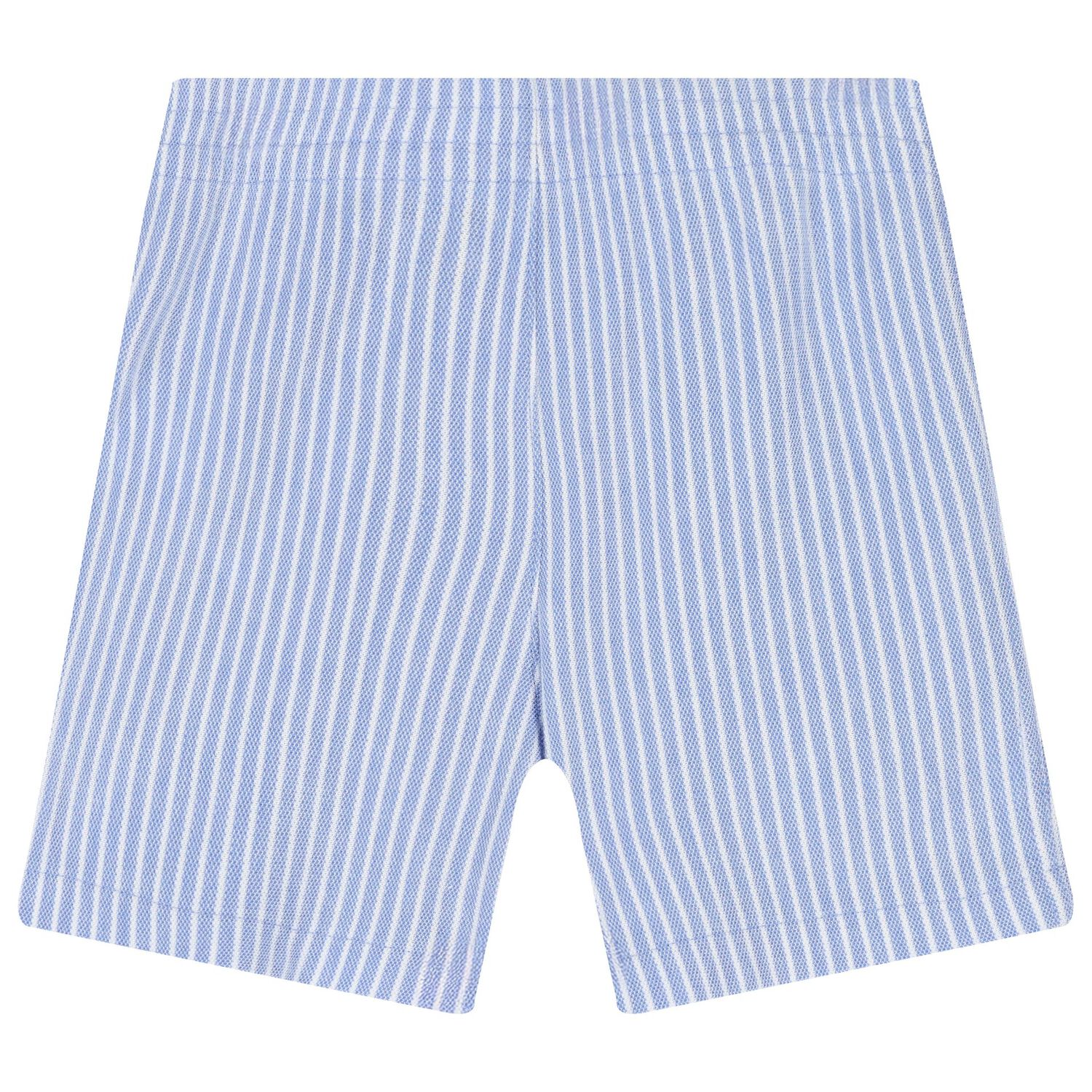 Baby Boys Orange & Blue Striped Shorts Set, 1, hi-res