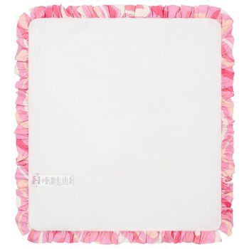 Baby Girls Ivory Iride Print Ruffle Blanket (90cm)