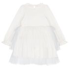 Girls Ivory Tulle Dress Set, 2, hi-res