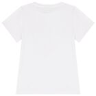 Girls White Logo T-Shirt, 1, hi-res