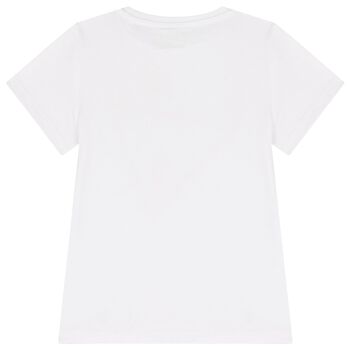 Girls White Logo T-Shirt