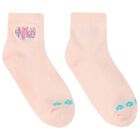 Girls White & Pink Logo Socks ( 6-Pack ), 1, hi-res