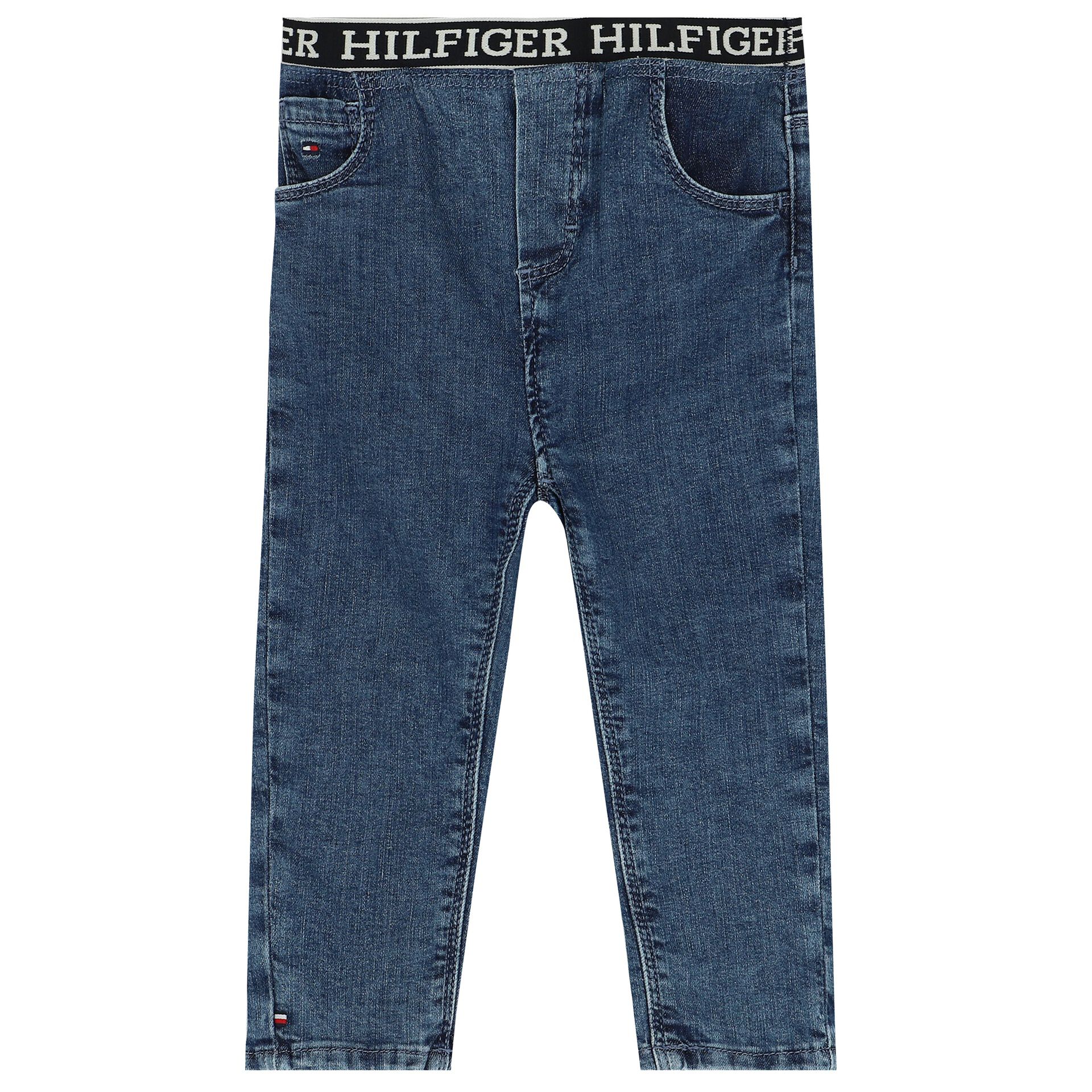 Tommy Hilfiger Baby Boys Blue Denim Logo Jeans Junior Couture UK