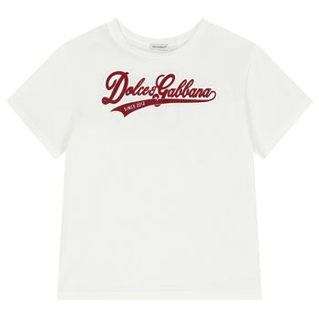 Boys White Logo T-Shirt