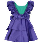 Girls Purple Ruffled Dress, 1, hi-res