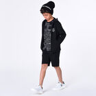 Boys Black Logo Shorts, 1, hi-res