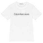 Boys White Logo T-Shirt, 2, hi-res