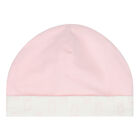 Baby Girls Pink & Ivory Bunny Hat, 1, hi-res