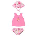 Baby Girls Pink Swim Set, 1, hi-res