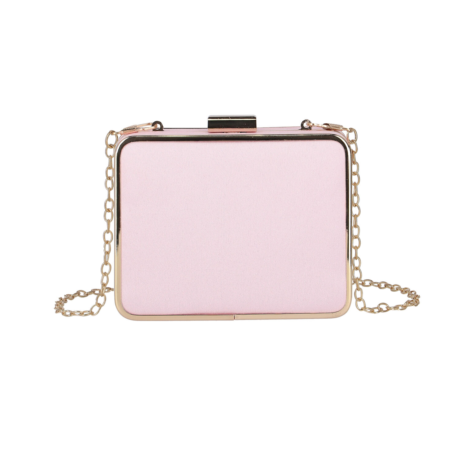 Girls Pink & Gold Embellished Satin Bag, 1, hi-res image number null