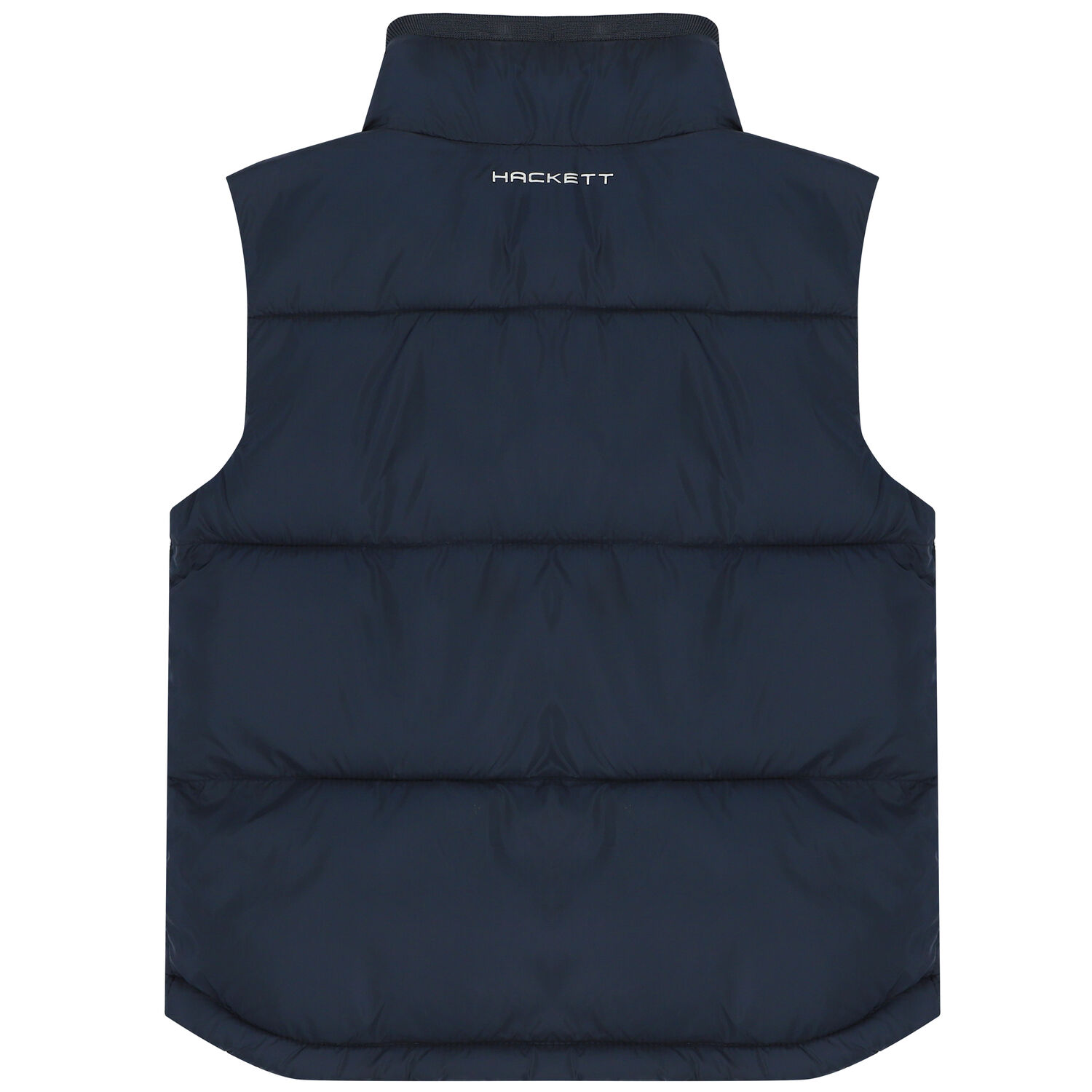 Boys Navy Logo Gilet, 1, hi-res