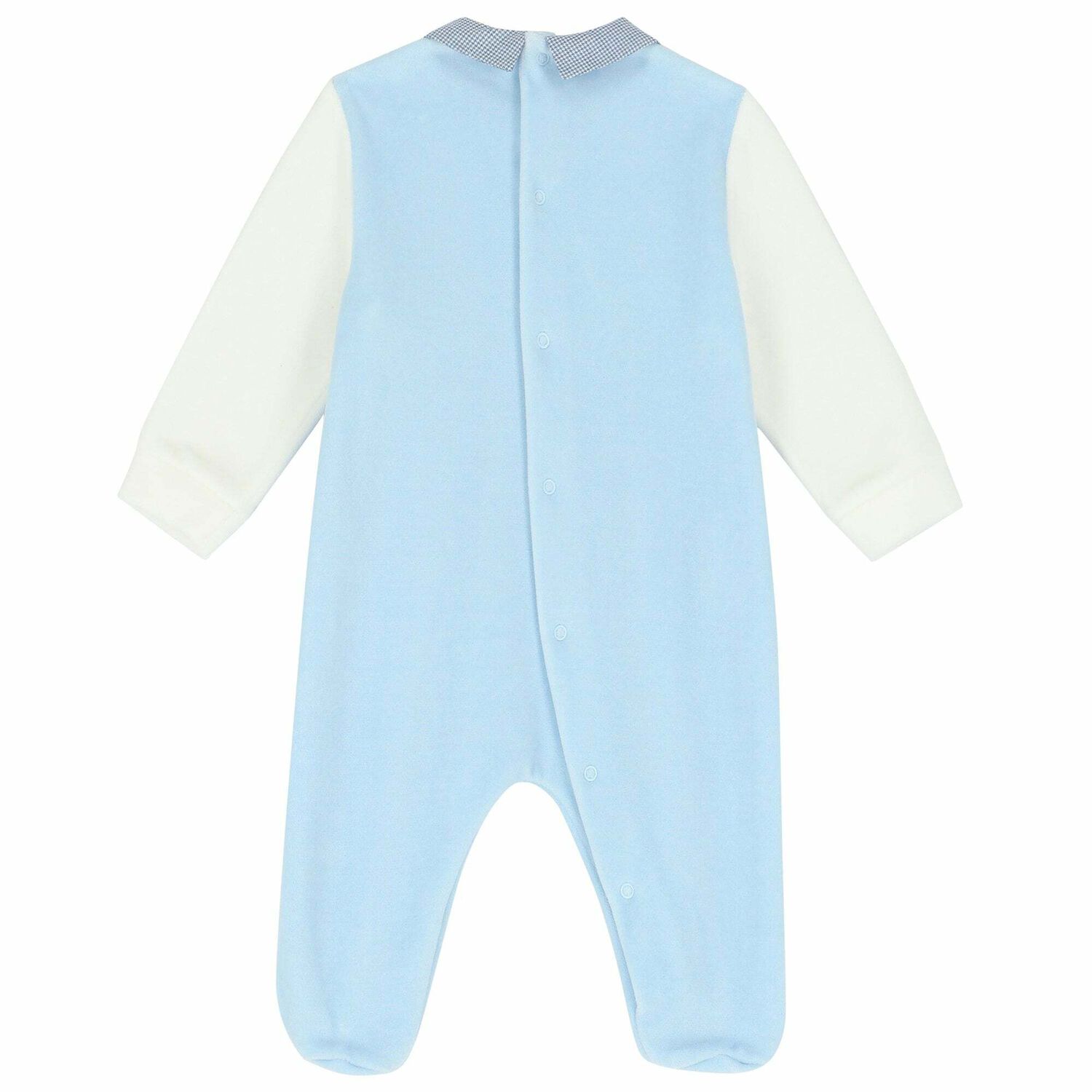 Baby Boys Blue & White Babygrow, 1, hi-res
