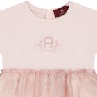 Younger Girls Pink Logo Dress, 2, hi-res