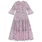 Girls Pink & Silver Sequin Maxi Dress, 2, hi-res