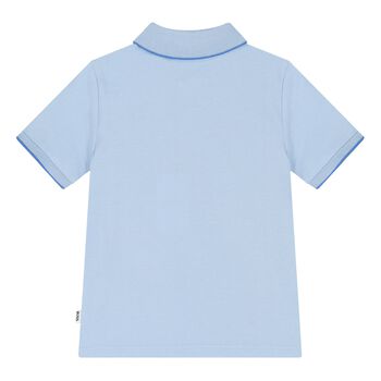 Younger Boys Blue Logo Polo Shirt