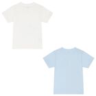 Boys White & Blue T-Shirts ( 2-Pack ), 1, hi-res
