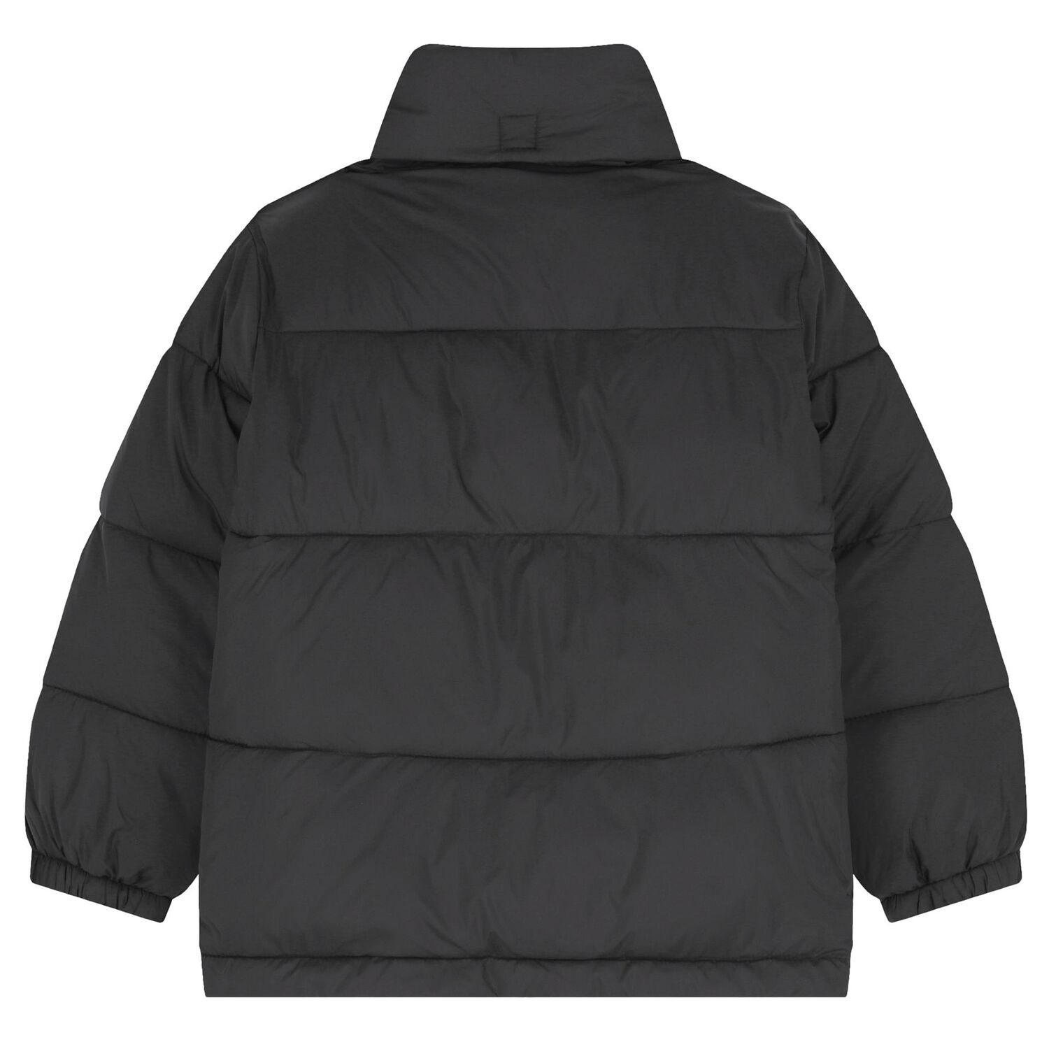 Boys Black & Green Tartan Reversible Puffer Jacket , 1, hi-res