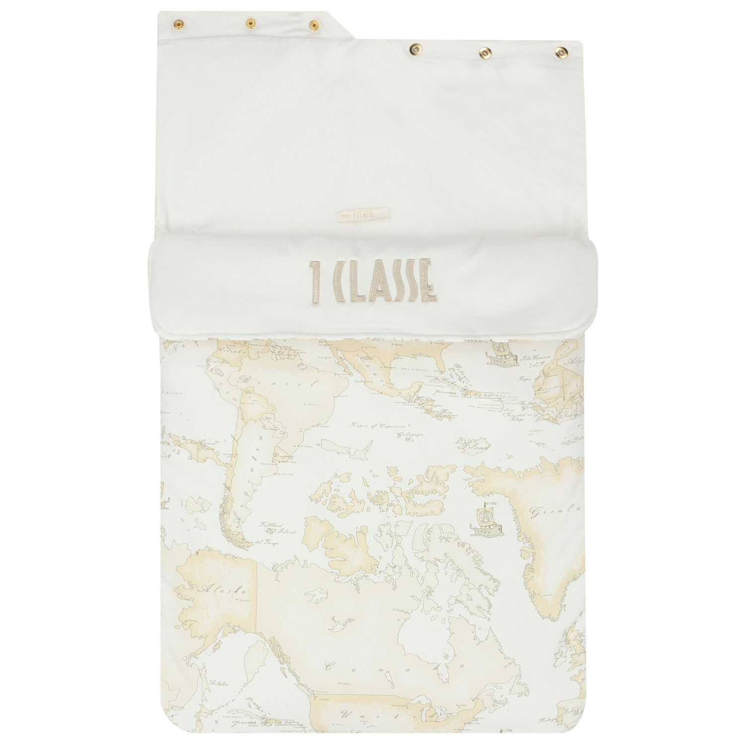 Beige & Ivory Geo Map Baby Nest, 1, hi-res