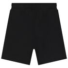 Boys Black Logo Shorts, 2, hi-res