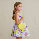Girls Yellow Flower Shoulder Bag, 3, hi-res