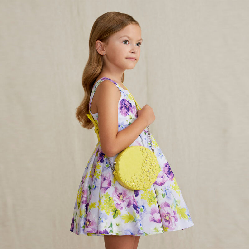 Girls Yellow Flower Shoulder Bag, 3, hi-res image number null