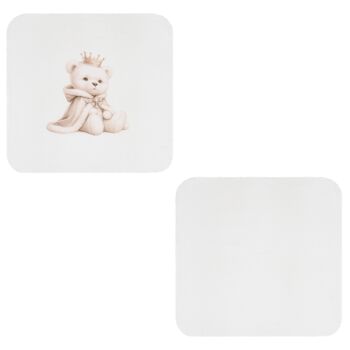 Ivory Teddy Bear Muslin Swaddles ( 2-Pack )