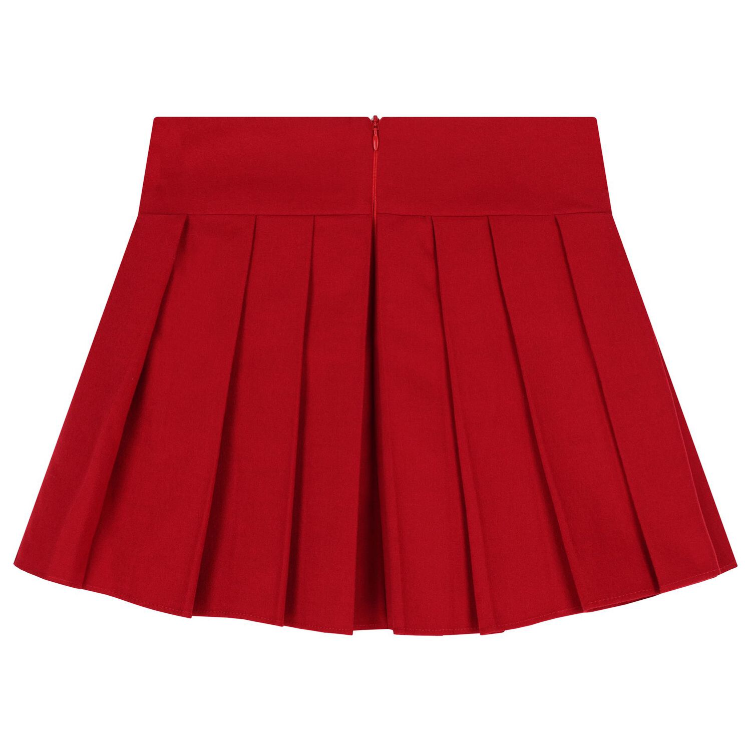 Girls Red Pleated Skirt, 1, hi-res