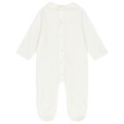 White Teddy Bear Babygrow, 1, hi-res