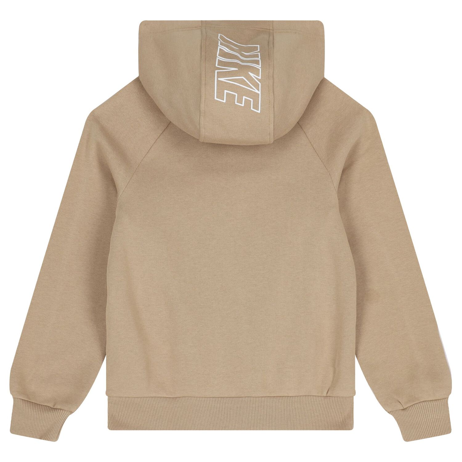 Boys Beige Swoosh Logo Tracksuit, 2, hi-res