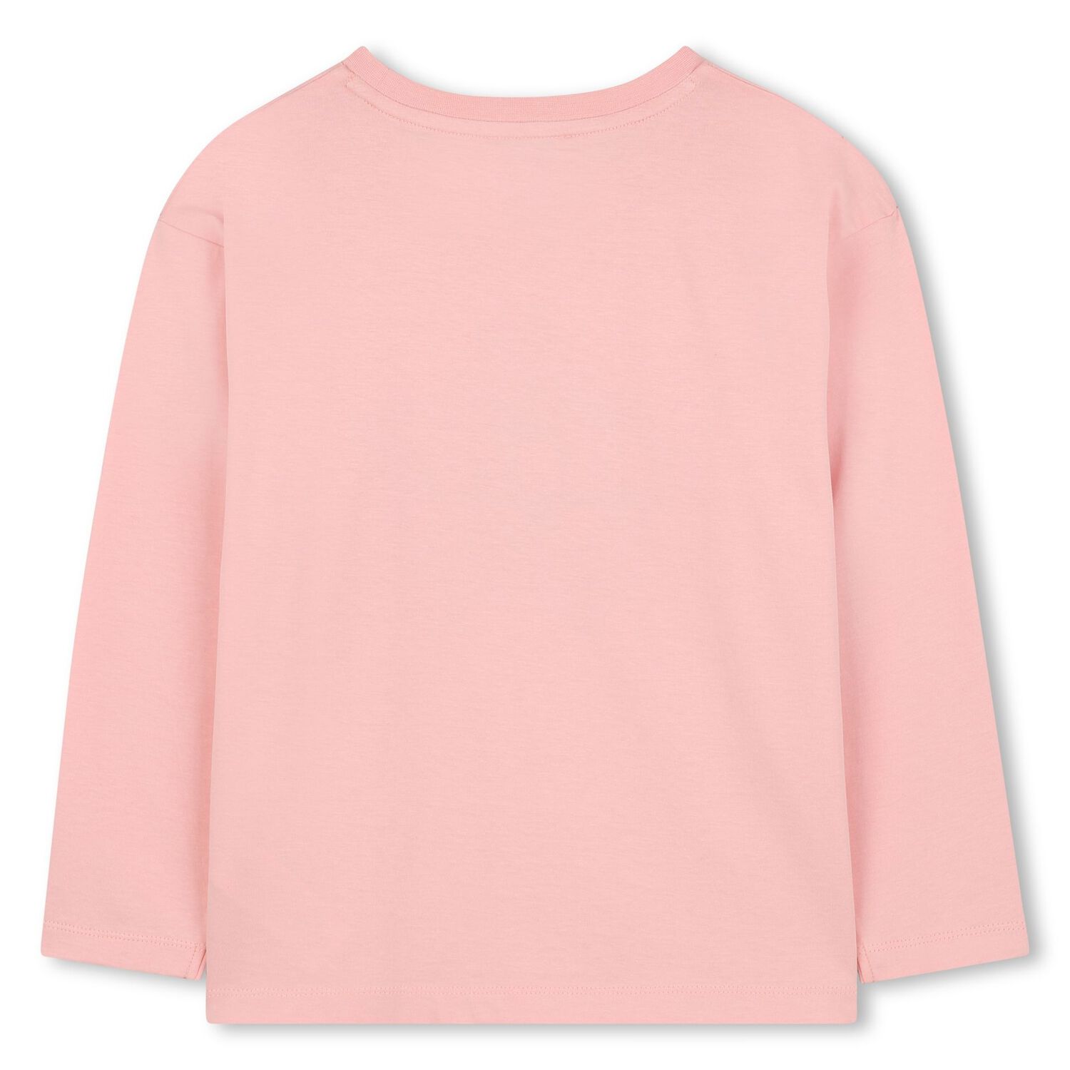 Girls Pink Logo Long Sleeve Top, 1, hi-res
