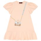Girls Orange Crossbody Bag Dress, 3, hi-res