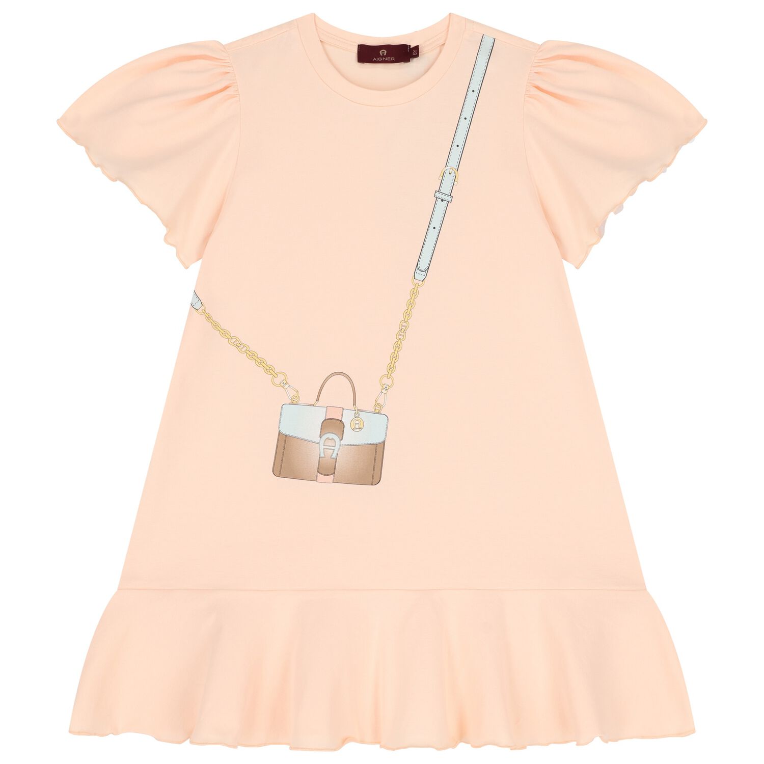 Girls Orange Crossbody Bag Dress, 3, hi-res