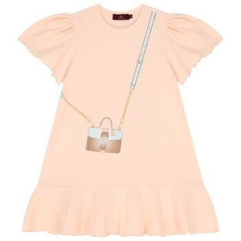 Girls Orange Crossbody Bag Dress