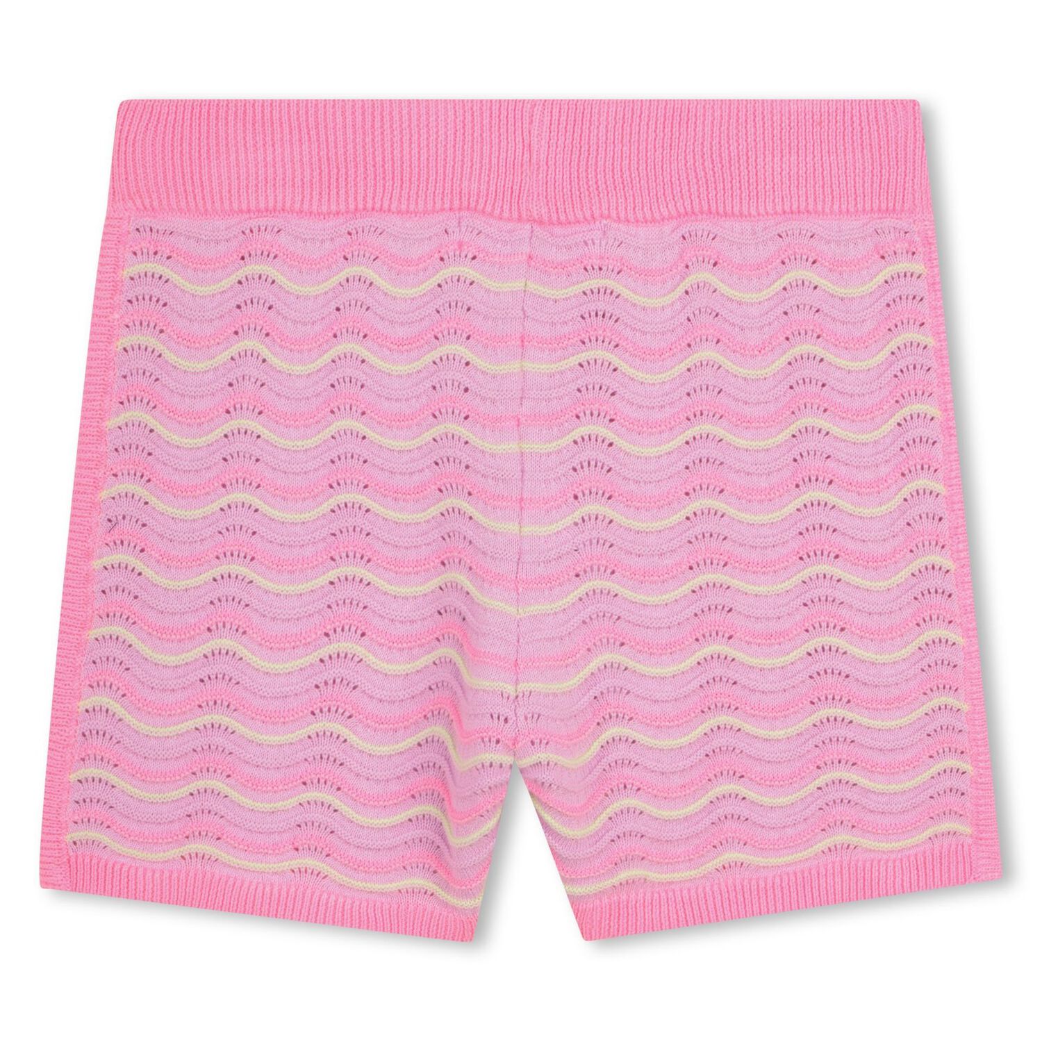 Girls Pink & Purple Crochet Knit Shorts, 1, hi-res