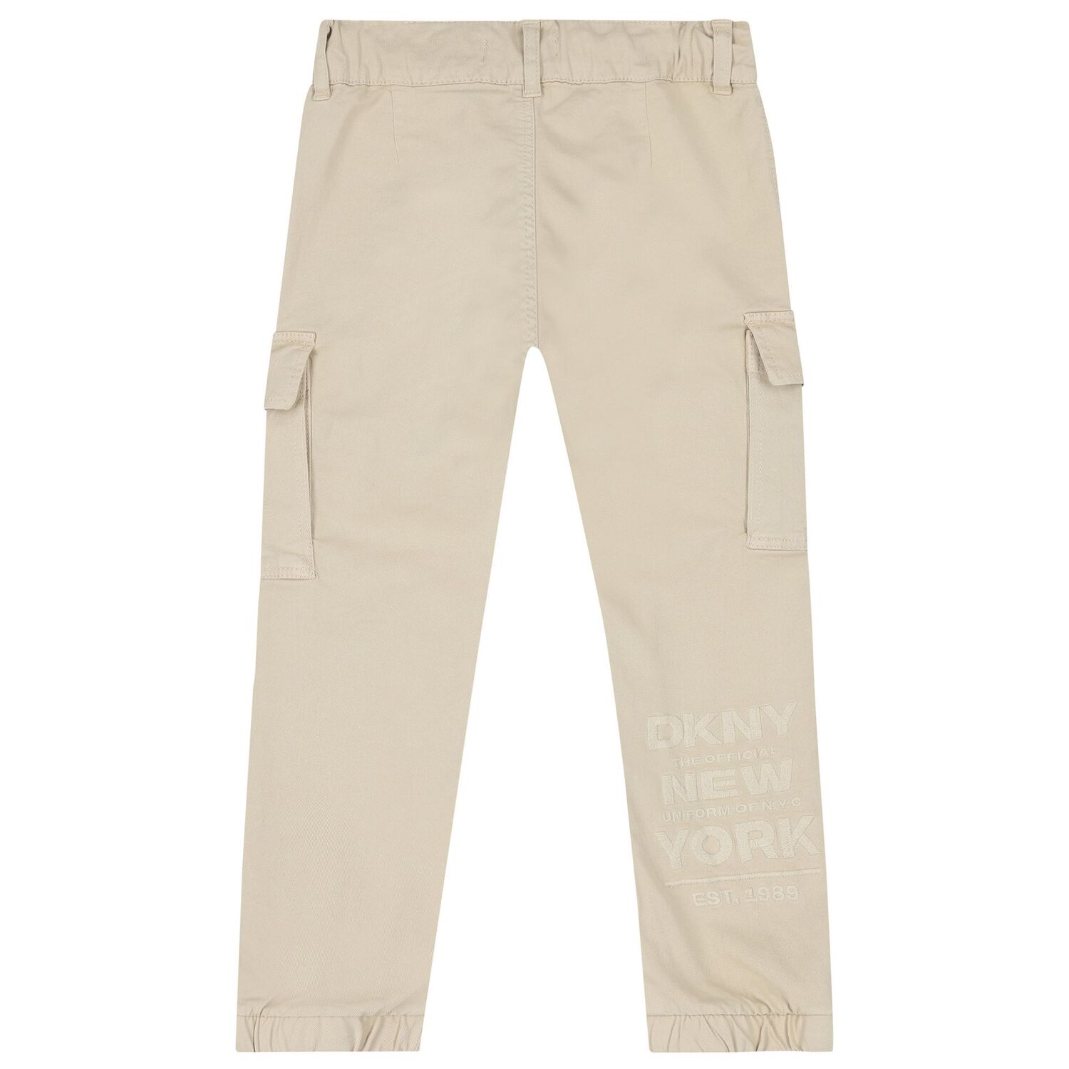 Boys Beige Logo Cargo Trousers, 2, hi-res image number null