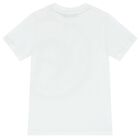 Boys White & Gold Logo T-Shirt, 1, hi-res