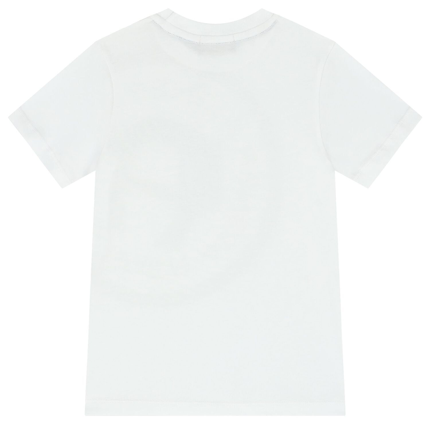 Boys White & Gold Logo T-Shirt, 1, hi-res