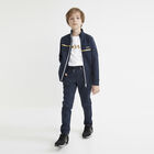 Boys Navy Blue Logo Joggers, 1, hi-res