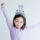 Girls Pink Birthday Cake Headband, 1, hi-res