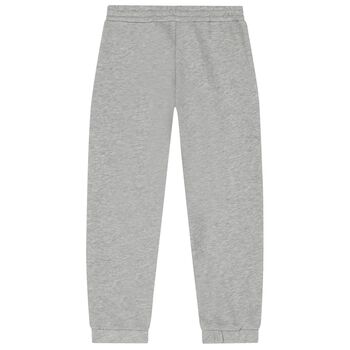 Grey Logo Web Striped Joggers