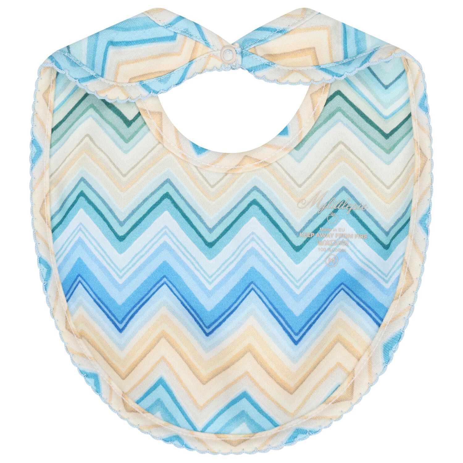 Blue & Yellow Zig Zag Babygrow Set, 1, hi-res